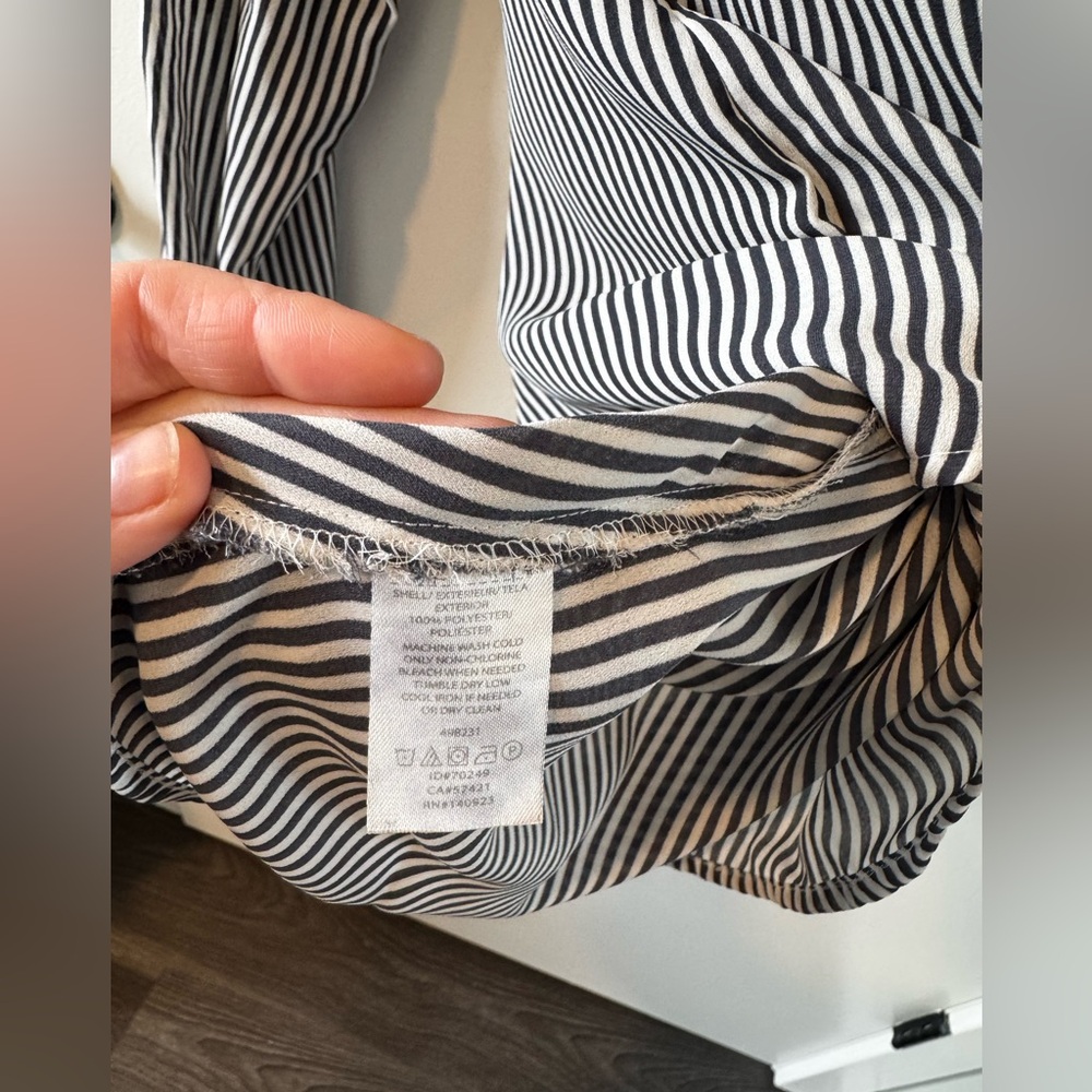 Loft Classic Striped Button Down Blouse - image 7